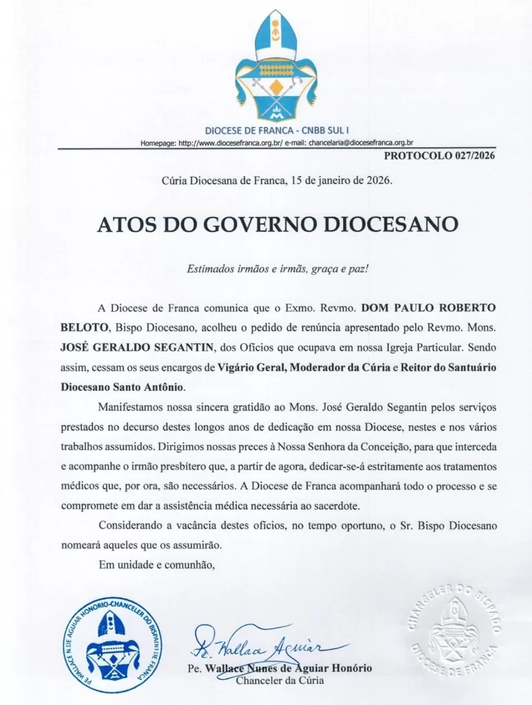 Monsenhor José Geraldo renuncia cargo de reitor do Santuário Diocesano- Will insert post title. Monsenhor José Geraldo renuncia cargo de reitor do Santuário Diocesano- Will insert post title.